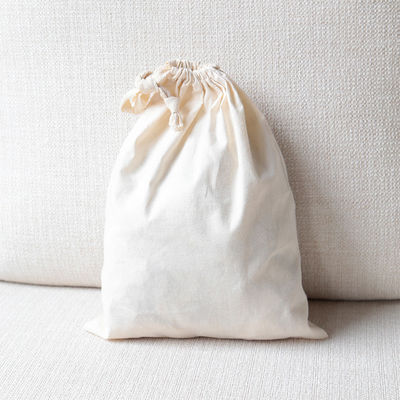Custom Logo Print Canvas Cotton Drawstring Shoe Bag for Gift Storage Medium Size 30-50cm