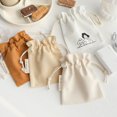 Natural Eco Friendly Durable Cotton Drawstring Bag Customized Color and Organic Cotton