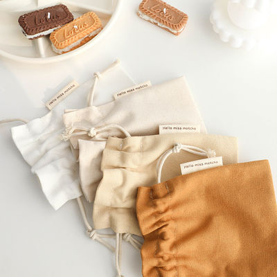 Natural Eco Friendly Durable Cotton Drawstring Bag Customized Color and Organic Cotton