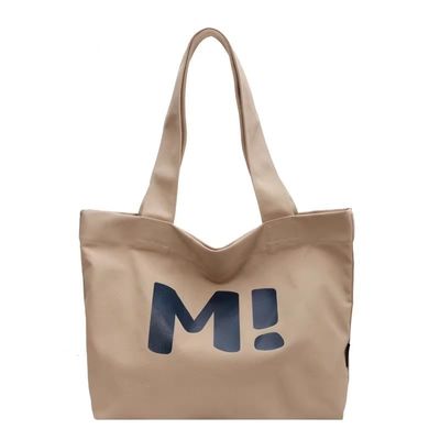 Custom Logo Cotton Canvas Bags Large Capacity Reusable Multifunctional Letter Bolsa