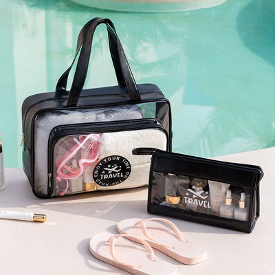 Newest Fashinable Custom Logo Accepted PVC Cosmetic Zipper Bag for Travel Toiletry