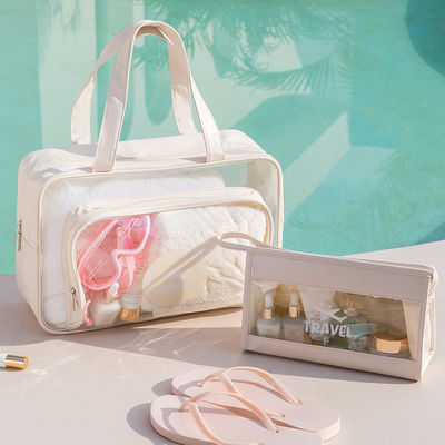 Newest Fashinable Custom Logo Accepted PVC Cosmetic Zipper Bag for Travel Toiletry