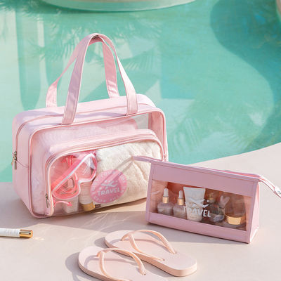 Newest Fashinable Custom Logo Accepted PVC Cosmetic Zipper Bag for Travel Toiletry