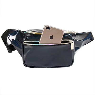 Unisex Holographic Fanny Pack with Adjustable Belt for Rave Festival Travel Party