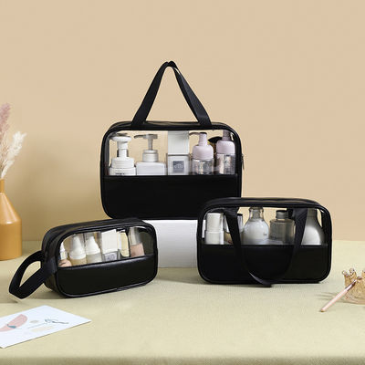 Solid Pattern Type Transparent PU Makeup Brush Beauty Skin Care Pouch for Custom Logo