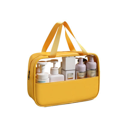 Solid Pattern Type Transparent PU Makeup Brush Beauty Skin Care Pouch for Custom Logo