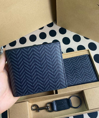 Casual Design Men's Wallet Made of Genuine Leather with Standard Card Holders