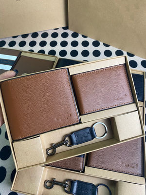 Casual Design Men's Wallet Made of Genuine Leather with Standard Card Holders