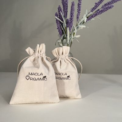 Small Drawstring Customized Reusable Cotton Canvas Shopping Bag with Customized Color