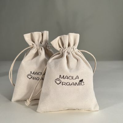 Small Drawstring Customized Reusable Cotton Canvas Shopping Bag with Customized Color