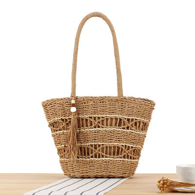 Customized Color Fashion Summer Beach Bag Woman Lady Straw Messenger Tote Bags Shoulder Bags Handbags