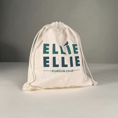 Custom Logo Printed Organic Canvas Cotton Drawstring Bag for Jewelry Packaging Demand