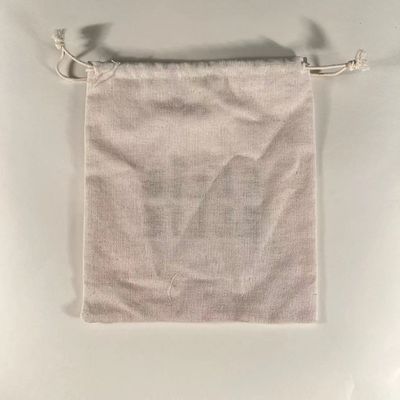 Custom Logo Printed Organic Canvas Cotton Drawstring Bag for Jewelry Packaging Demand