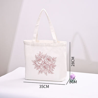 Custom Logo Black Handle Canvas Bag 100% Cotton Tote Bag for Your Business Needs