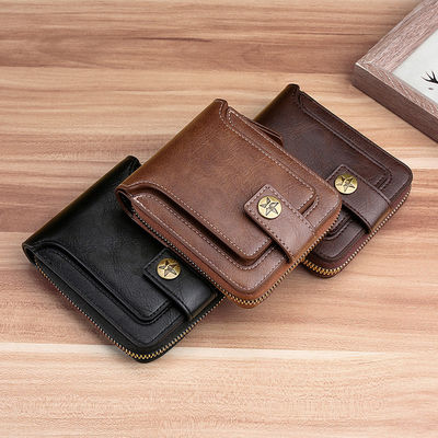 Short Bifold Leather Wallet for Men and Women Designer Coin Purse Front Pocket Wallet