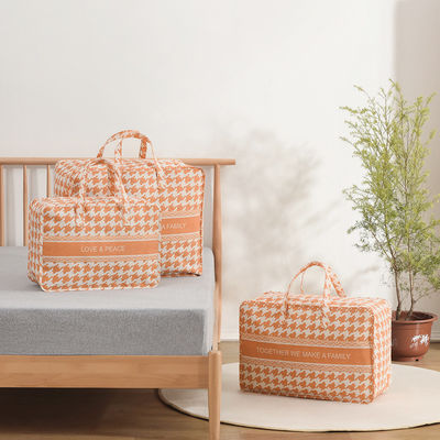 Gender-Neutral Cotton Linen Storage Bag for Fashion Clothes Quilt Travel Moving