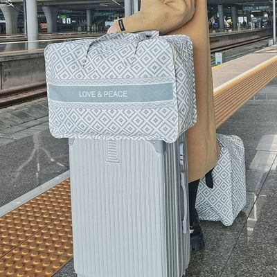 Gender-Neutral Cotton Linen Storage Bag for Fashion Clothes Quilt Travel Moving
