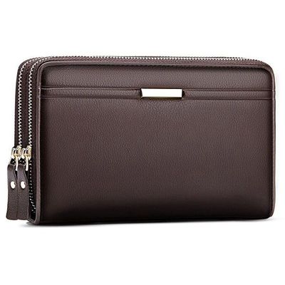 GENUINE LEATHER Men's Front Pocket Wallet Custom Logo Purse Thin Rfid Blocking Card Holder