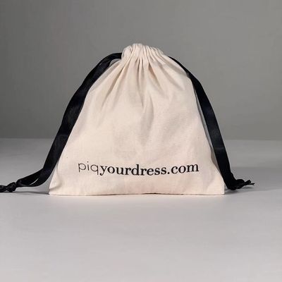 Gifts Custom Size Small Large White Muslin Pouch Jewelry Canvas Cotton Drawstring Bag