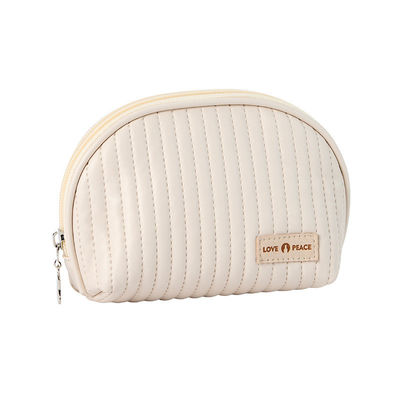 Leather Logo Cosmetic Bags Cake Style Make Up Organizer Pouches for Cosmetics Convenience