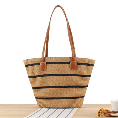 Large Straw Tote Bag Handmade Knitting Marocco Shoulder Beach Bag for Women's Summer