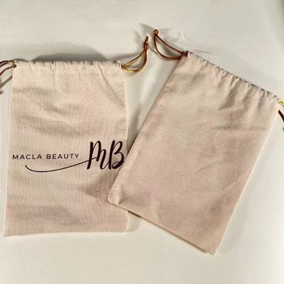 Customized Logo Cotton Drawstring Bag for School Bag Trolley Eco Friendly Muslin