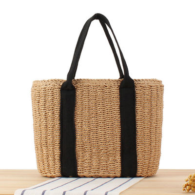 Women's Bali Vacation Shopping Bag Handmade Straw Tote Bag with Large Capacity