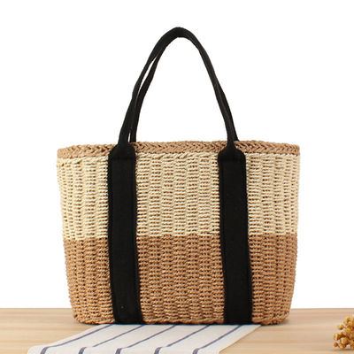 Women's Bali Vacation Shopping Bag Handmade Straw Tote Bag with Large Capacity