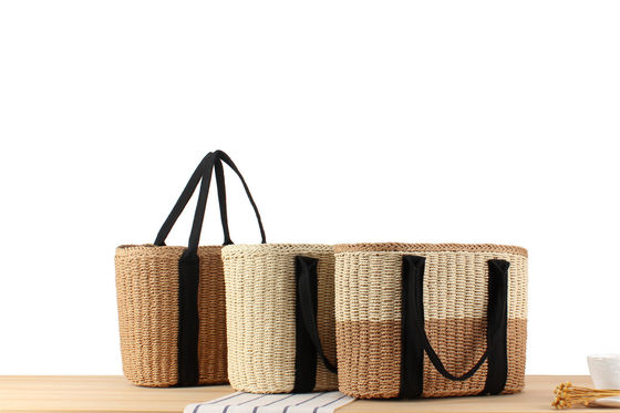 Women's Bali Vacation Shopping Bag Handmade Straw Tote Bag with Large Capacity