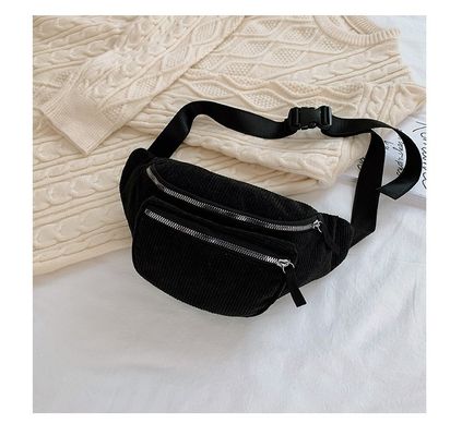 Unisex Corduroy Waist Bag for Running and Gym Featuring Customized Logo