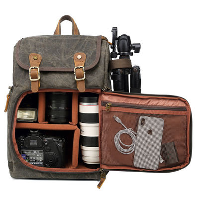 Eco-friendly Customized Logo Camera Bag Backpack for DSLR and Laptop in Customized Color