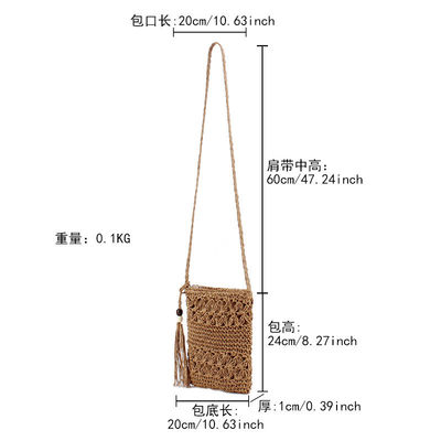 2023 Fashion Handbags Women Woven Straw Bag Summer Beach Tote Purse with Custom Logo