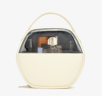 Clear Pu Leather Custom Logo Beauty Makeup Travel Cosmetic Bag Convenient Cosmetics