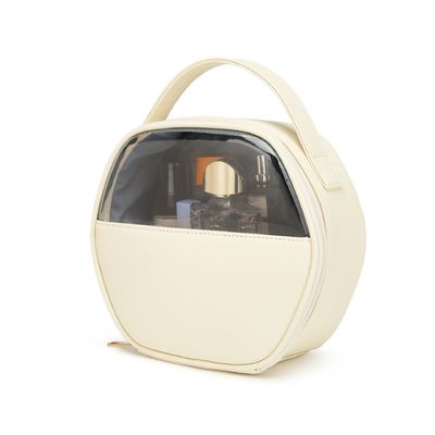 Clear Pu Leather Custom Logo Beauty Makeup Travel Cosmetic Bag Convenient Cosmetics