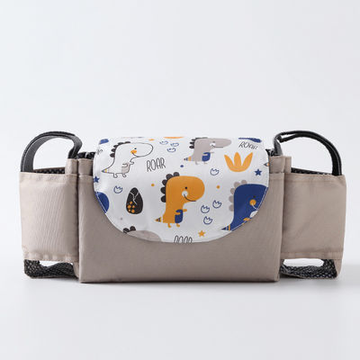 Practical Daily Diaper Bag Stroller Hanging Bag with Animal Prints and Large Storage