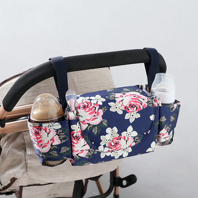 Practical Daily Diaper Bag Stroller Hanging Bag with Animal Prints and Large Storage