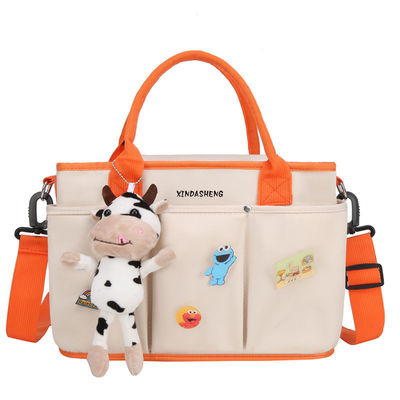 Multifunctional Diaper Bag for Mom or Dad Solid Pattern Type and Customized Color