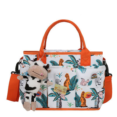 Multifunctional Diaper Bag for Mom or Dad Solid Pattern Type and Customized Color