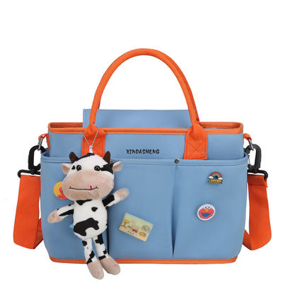 Multifunctional Diaper Bag for Mom or Dad Solid Pattern Type and Customized Color