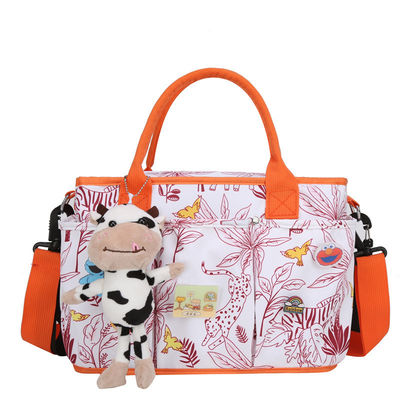 Multifunctional Diaper Bag for Mom or Dad Solid Pattern Type and Customized Color