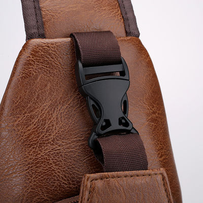 Customized Color Waterproof PU Leather Messenger Bag for Men's Office Small Briefcases