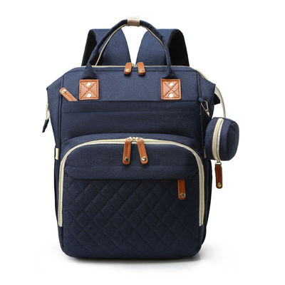 Customized Logo Mummy Baby Bag Diaper Backpack With Travel Bassinet And Changing Station