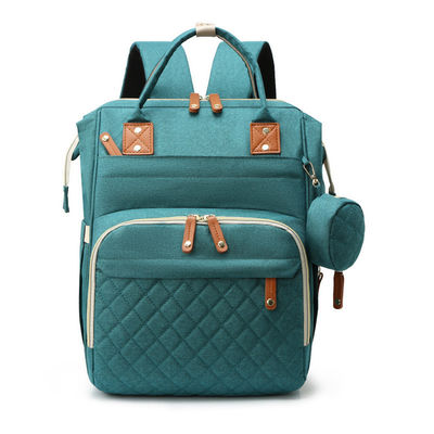 Customized Logo Mummy Baby Bag Diaper Backpack With Travel Bassinet And Changing Station