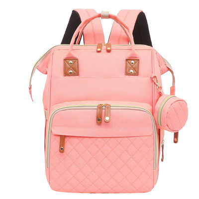 Customized Logo Mummy Baby Bag Diaper Backpack With Travel Bassinet And Changing Station