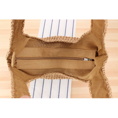 One-shoulder Hand Woven Straw Tote Bag for Women's Travel and Outgoing Beach Casual