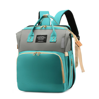 Travel Diaper Backpack Newest Fashionable Style with Waterproof Baby Folding Crib Bed