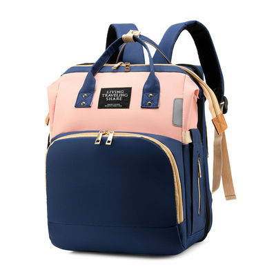 Practical Fashion Multifunction Large Capacity Waterproof Baby Diaper Bag Backpack With Bed