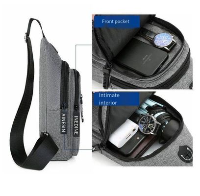 Unisex Outdoor Casual Sport Messenger Bag Small Single Shoulder Bag for Men's Chest Bag