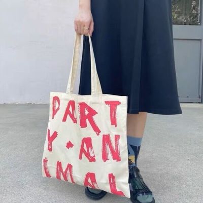 Newest Fashinable Style Female One Shoulder Simple OEM Printing Shopping Bag for Women