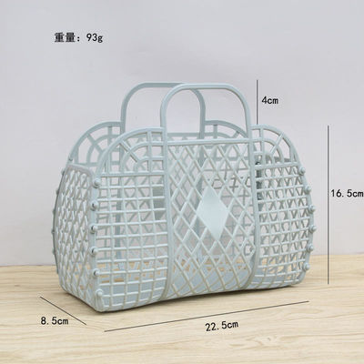 Kids Beach Bag Reusable Gift Basket Open Closure Plastic Tote Bag for Girls and More